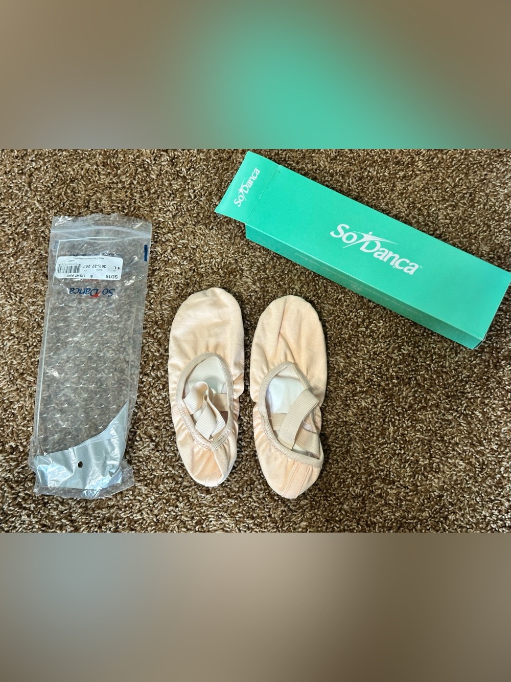 So Danca Canvas Ballet Slippers size 36.5-37 Euro